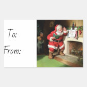 Kerstmis Rechthoekige Sticker (Voorkant)