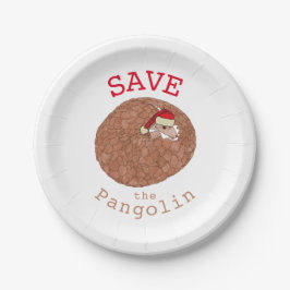 Kerstmis Red de Pangolin Slogan Papieren Bordje