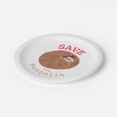 Kerstmis Red de Pangolin Slogan Papieren Bordje (Gekanteld)