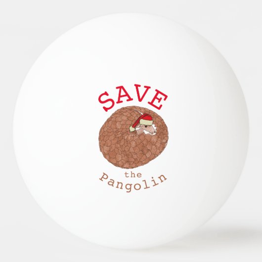 Kerstmis Red de Pangolin Slogan Pingpongbal (Achterkant)