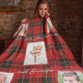 Kerstmis, Red Tartan Pset, aangepaste foto's Fleece Deken