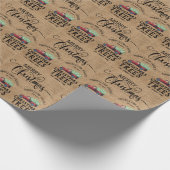 Kerstmis - Red Truck Cadeaupapier (Hoek)