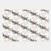 Kerstmis Reden voor Seizoen Holly Berry krans Inpakpapier Vel (Voorkant 3)