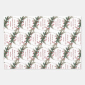 Kerstmis Reden voor Seizoen Holly Berry krans Inpakpapier Vel (Voorkant 2)