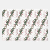 Kerstmis Reden voor Seizoen Holly Berry krans Inpakpapier Vel (Voorkant)