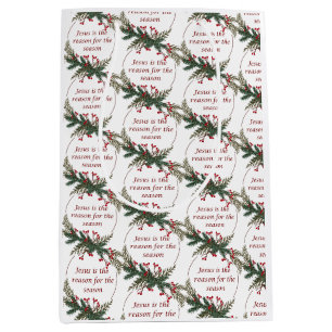 Kerstmis Reden voor Seizoen Holly Berry krans Medium Cadeauzakje
