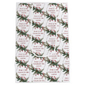 Kerstmis Reden voor Seizoen Holly Berry krans Medium Cadeauzakje (Achterkant)