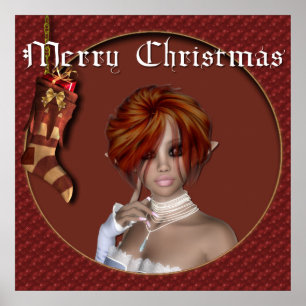 Kerstmis - Redhead Design 1 - Fantasy Print