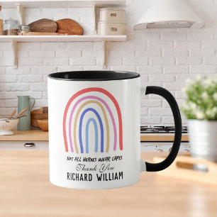 Kerstmis Regenboog Aquarel Leraar Bedankt Zwart Mok