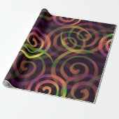 Kerstmis Regenboogpatroon Cadeaupapier (Uitgerold)
