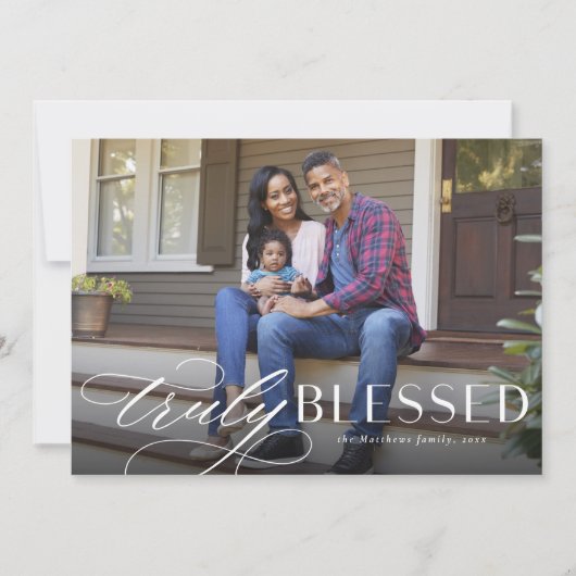 Kerstmis religieuze kerst echt gezegende feestdag feestdagenkaart (Voorkant)