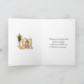 Kerstmis Religieuze St. Andreas Novena Kindeke Jez Feestdagen Kaart (Binnen)