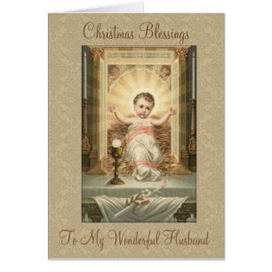 Kerstmis religieuze zegen echtgenoot Baby Jezus