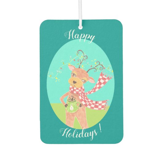 Kerstmis rendier auto luchtverfrisser (Voorkant)