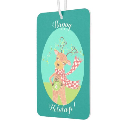 Kerstmis rendier auto luchtverfrisser (Links)