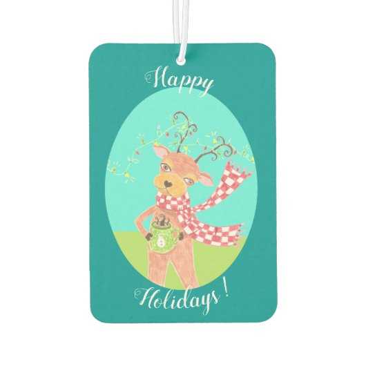 Kerstmis rendier auto luchtverfrisser (Achterkant)