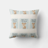 Kerstmis rendier babys eerste kerstfeest knuffel z kussen (Achterkant)
