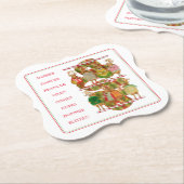 KERSTMIS RENDIER Beugel Shape Paper Onderzetters (Gekanteld)