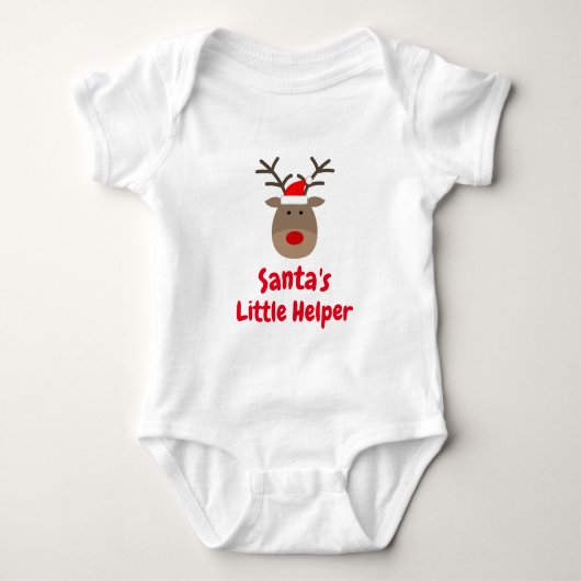 Kerstmis rendier body pak voor kerstman zijn klein romper (Voorkant)
