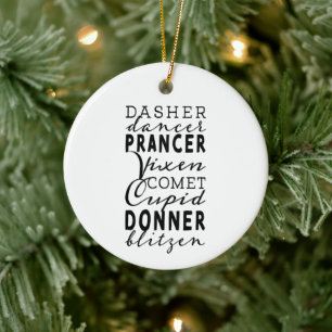 Kerstmis Rendier Festieve Winter Ronde Keramisch Ornament