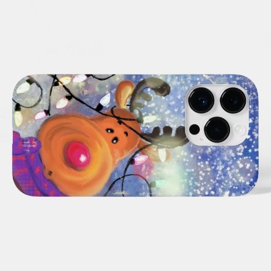 Kerstmis rendier Gift iPhone Case (Achterkant (horizontaal))