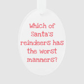 Kerstmis Rendier Grappen Acrylaat Ornament (voorkant)