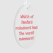 Kerstmis Rendier Grappen Acrylaat Ornament (voorkant)