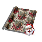 Kerstmis rendier highlander rood cadeaupapier