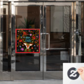 Kerstmis rendier! “Inspirivity” vensterfolie Raamsticker (Kantoordeur)