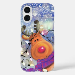 Kerstmis rendier iPhone Case