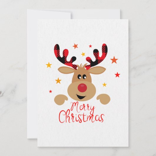 Kerstmis Rendier Kaart (Voorkant)