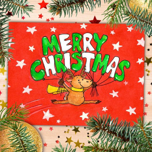 Kerstmis rendier kaart van Nicole Janes