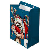 Kerstmis rendier kerst showergordijn medium cadeauzakje (Achterkant Gekanteld)