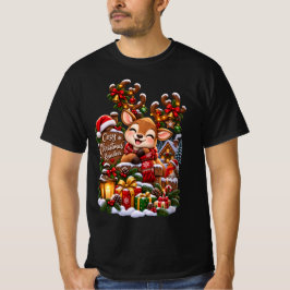 Kerstmis rendier knus – Schattige winter vakantie T-shirt