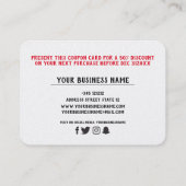 Kerstmis rendier maretak krans decoratief kortingskaartje (Achterkant)