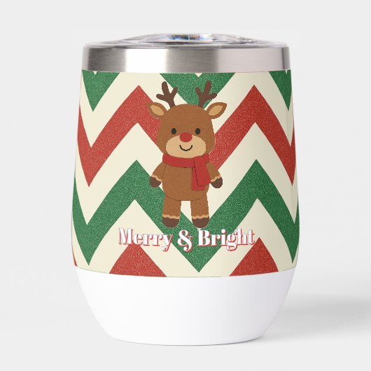 Kerstmis rendier met vrolijke chevron (Voorkant)