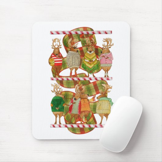 KERSTMIS RENDIER Mousepad Muismat (Met muis)