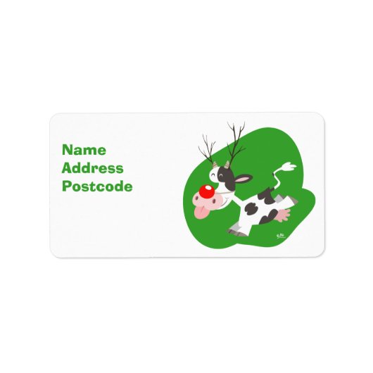 Kerstmis rendier retour label (Voorkant)