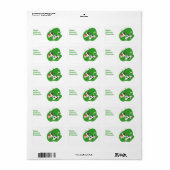 Kerstmis rendier retour label (Full Sheet)