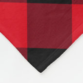 Kerstmis rendier rode buffel geruite aangepaste na fleece deken (Hoek)