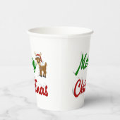 Kerstmis rendier rood groen script papieren bekers (Rechts)