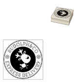 Kerstmis rendier rubberen stempel (Gestempeld)