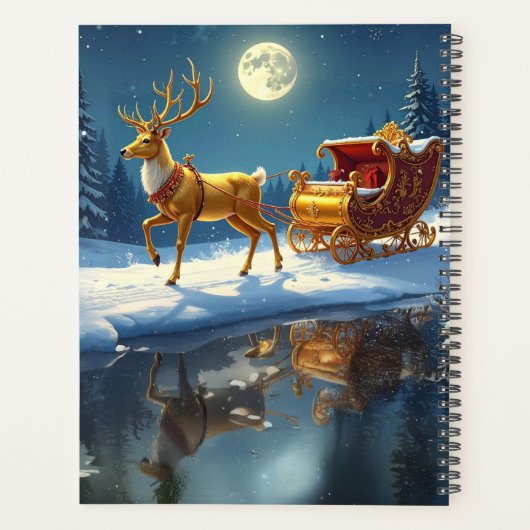 Kerstmis Rendier slee Planner (Achterkant)