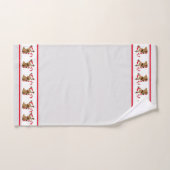 Kerstmis rendier snoepriet bad handdoek (Handdoek)