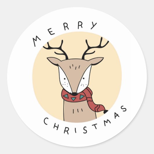 KERSTMIS RENDIER STICKER (Voorkant)