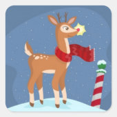 Kerstmis Rendier Stickers (Voorkant)