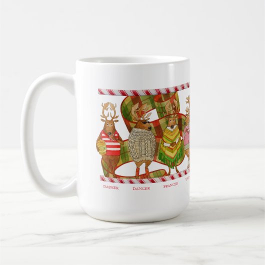 KERSTMIS RENDIER Tall White Mok (Links)