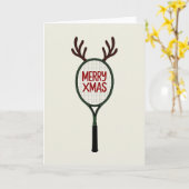 Kerstmis Rendier Tenniskaart Kaart (Gele Bloem)