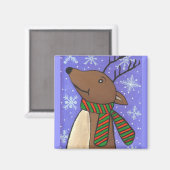 Kerstmis rendier - vakantieganger magneet (Voorkant / Achterkant)