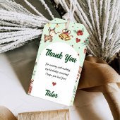 Kerstmis rendier verjaardagsfeestje cadeaulabel